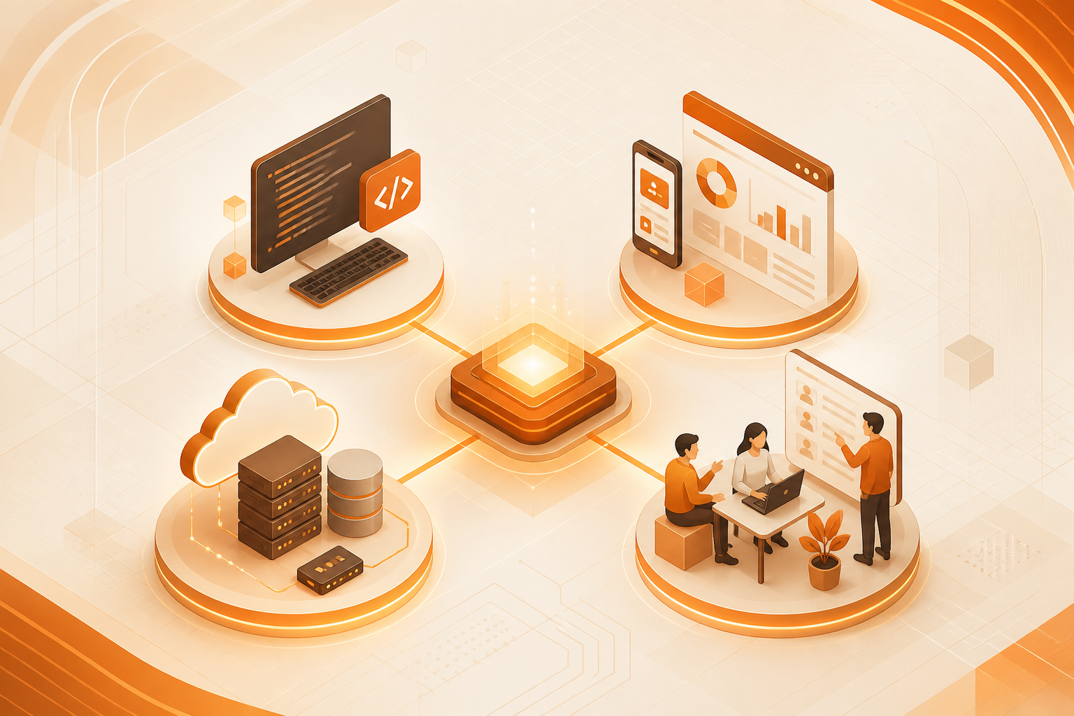 Ekosistem transformasi digital Tangani — development, aplikasi, infrastruktur, dan pelatihan